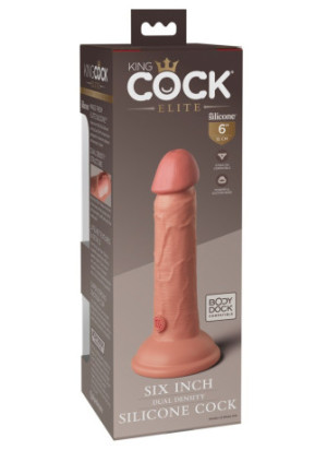 6" Dual Density Silicone Cock